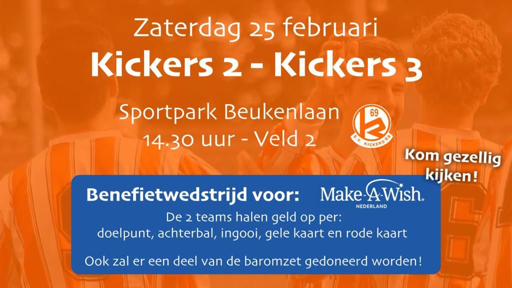 Kickers 2 - Kickers 3 spelen voor Make A Wish