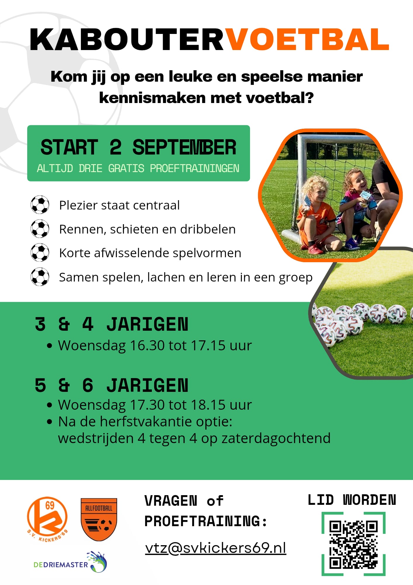 Kaboutervoetbal bij S.V. Kickers '69
